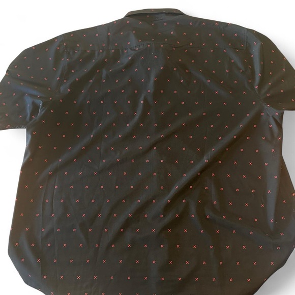 Dixxon Men’s The Finney Black and Red Short Sleeve Button Up Shirt 5XL - Picture 6 of 6